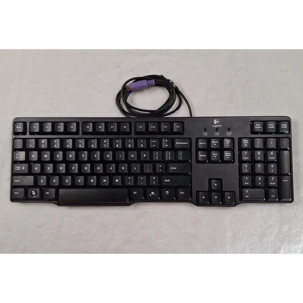 Logitech Classic Keyboard K100 - USB Wired Black US Desktop Keyboard